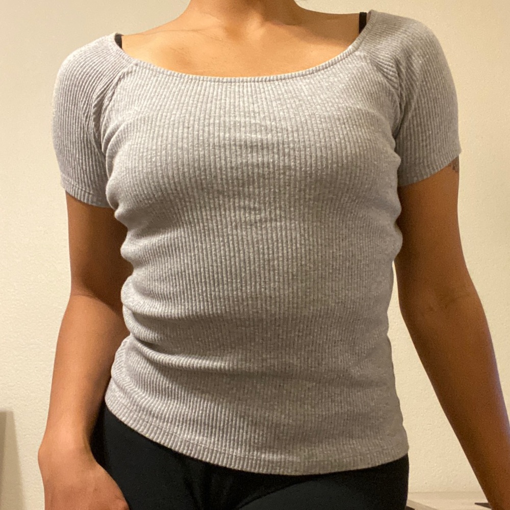 UNIQLO Ribbed Ballet Top